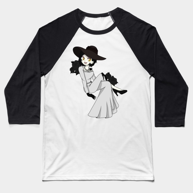 Vampire Lady chibi Baseball T-Shirt by LillyTheChibi